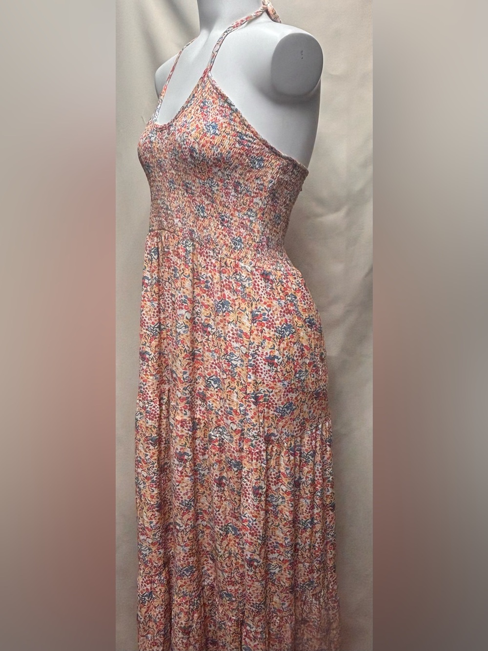 Nation LA Kira Smock Halter Floral Dress Size Medium NWT 100% Pima Cotton - Picture 8 of 11
